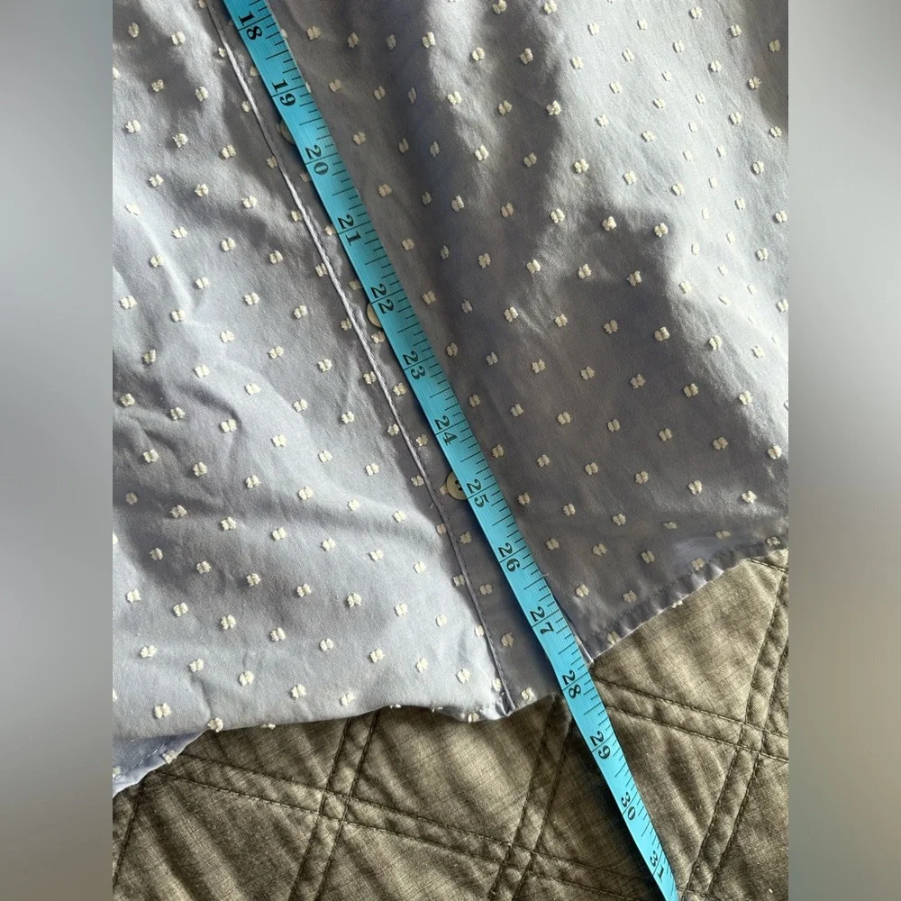 Blue Off the Shoulder Button Down Dress - Picture 6 of 11